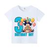 Dragon Ball Birthday Number Printed Tshirt Boys Girls Cartoon Anime Tees Short Sleeve Summer Casual Clothing Loose Tops Gifts
