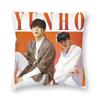 Чехол для подушки с принтом в стиле K-pop Jeong Yunho Ateez, полиэстер, декоративная наволочка для диванной подушки, чехол для подушки-плед, домашний, на молнии, 45*45 см