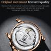JINSHIDUN Новые мужские часы для бизнеса и отдыха, многофункциональные часы с двойным календарем, полностью автоматические механические высококачественные мужские часы