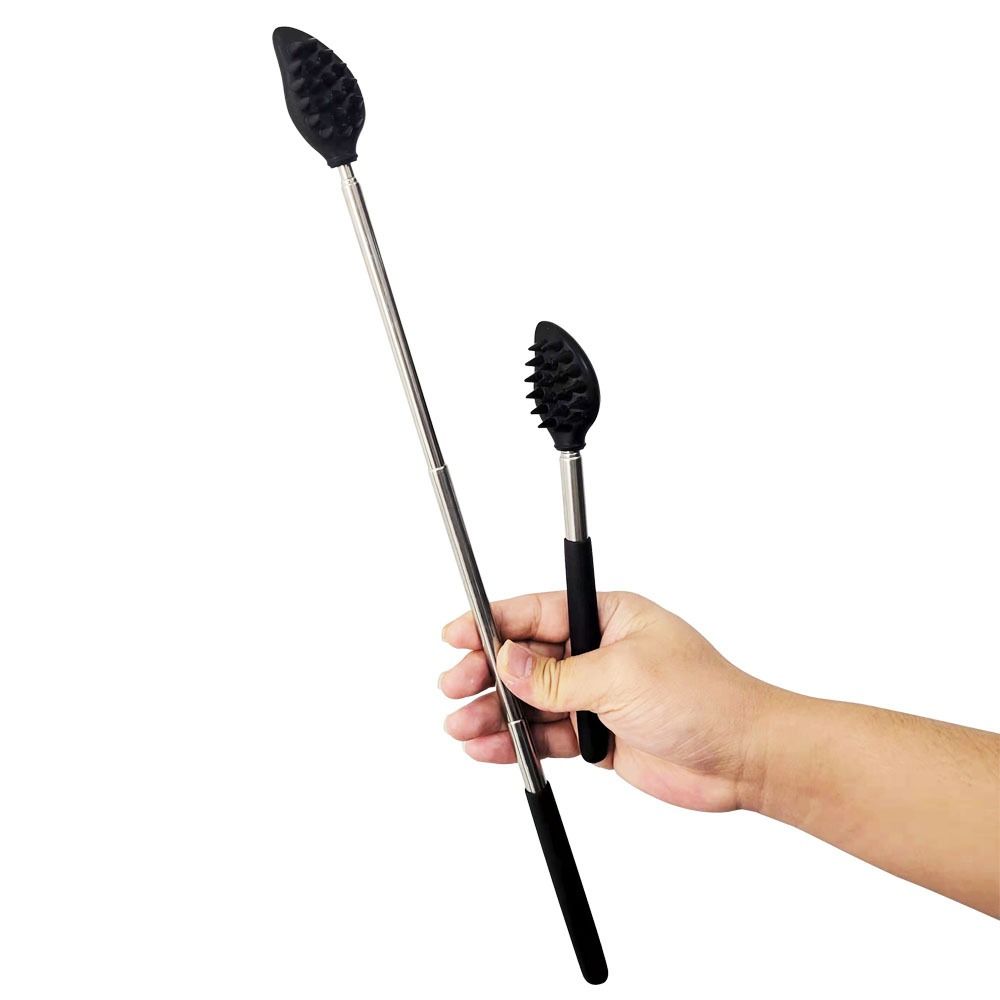 Extendable Back Scratcher Telescopic Backscratcher Nose cleaning Scrubber Silicone Massage Brush