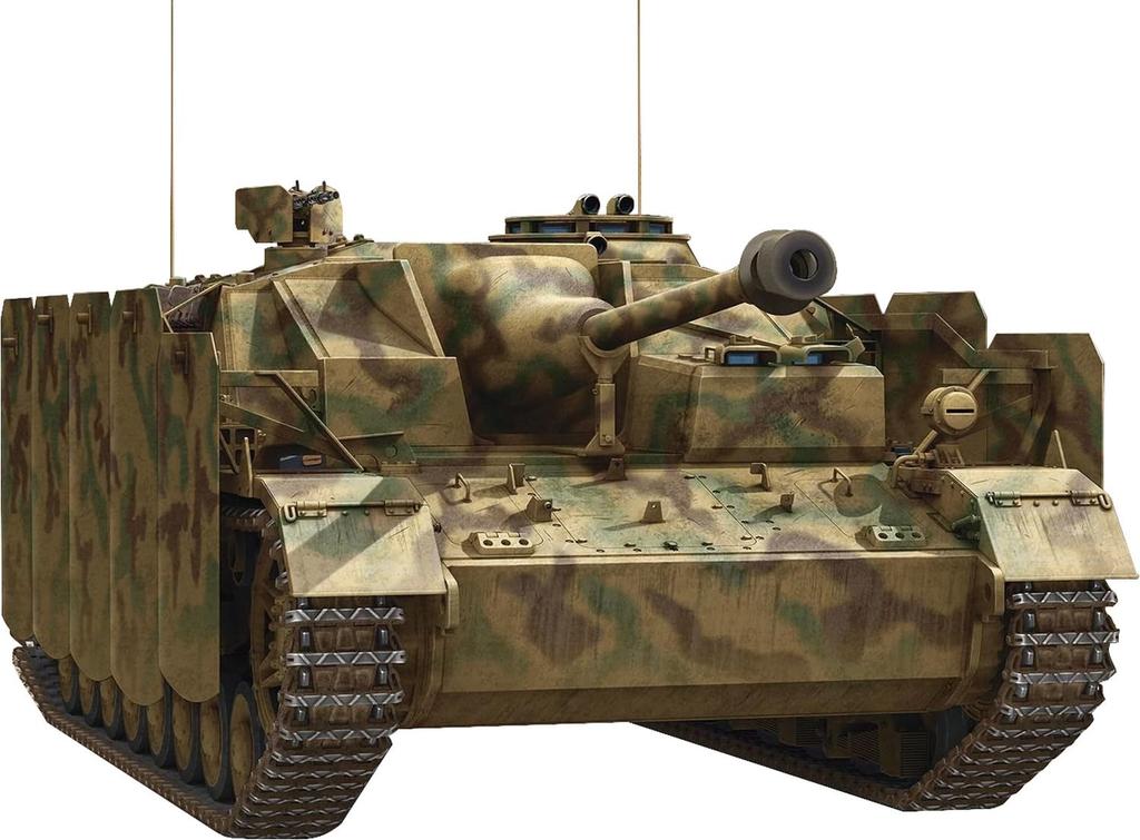 Модель немецкого штурмового орудия Ryfield Model 4 с двигателем позднего типа и подвижной гусеницей. Пластиковая модель RFM5111 1/35 Sd.Kfz.167 No.