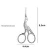 Round-Head Eyebrow & Nose Hair Trimming Scissors for Makeup, Beard, and Embroidery, Pointed Tip for Precision Beauty.