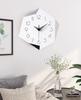 Danmukeji Wall Nordic Continuous Second White Wood Grain Panel with Colored Leather 30cm Stylish Interior Perfect for and More Clock, Stylish, Style,