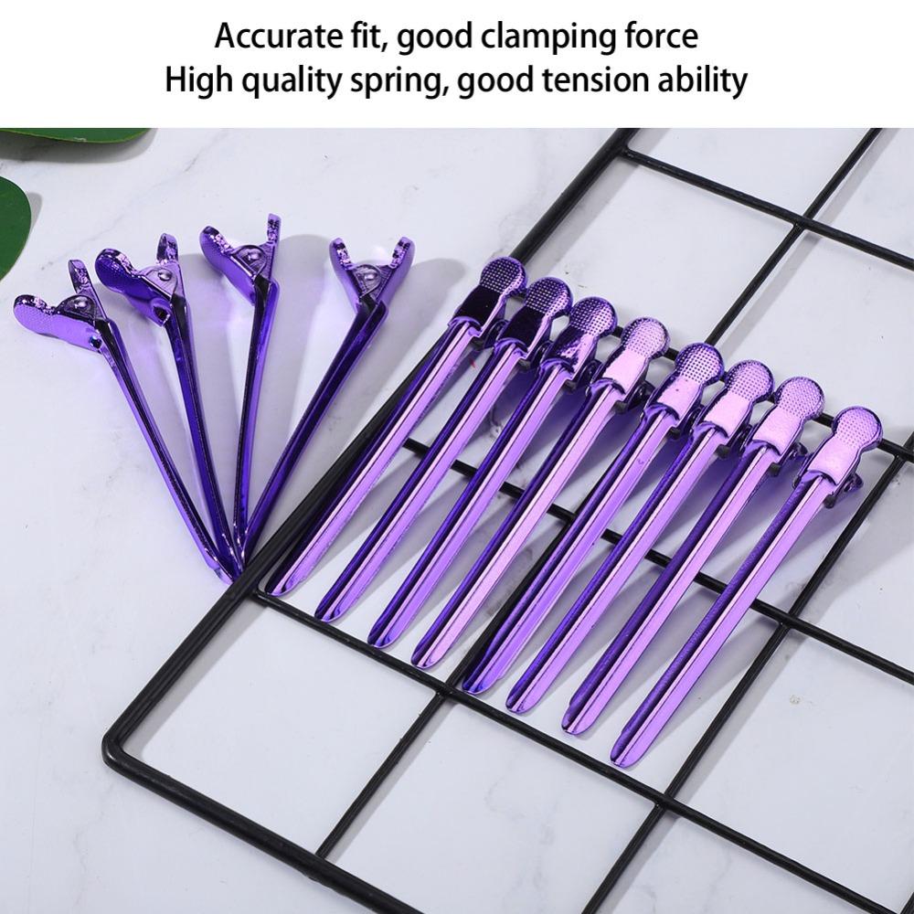 12PCS Stainless Steel Hairdressing Styling Clamps Professional Hair Clips For Hairstyling