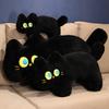 Нетоксичные 40-100 см Милые Черные Коты Плюшевые Игрушки Набивные Животные Плюшевые Кошки Игрушка Подушка для Кавайной Комнаты Декор Милая Игрушка