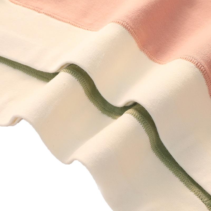 Antibacterial Breathable and Comfortable Women's Underwear, Medium Waist Cotton Underwear Lace Edgeless Briefs