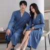 Couple Nightgown Women'S Pure Cotton Spring And Autumn Long-Sleeved Medium And Long Bathrobe Pajamas Men'S Bathrobe Dressing Gown