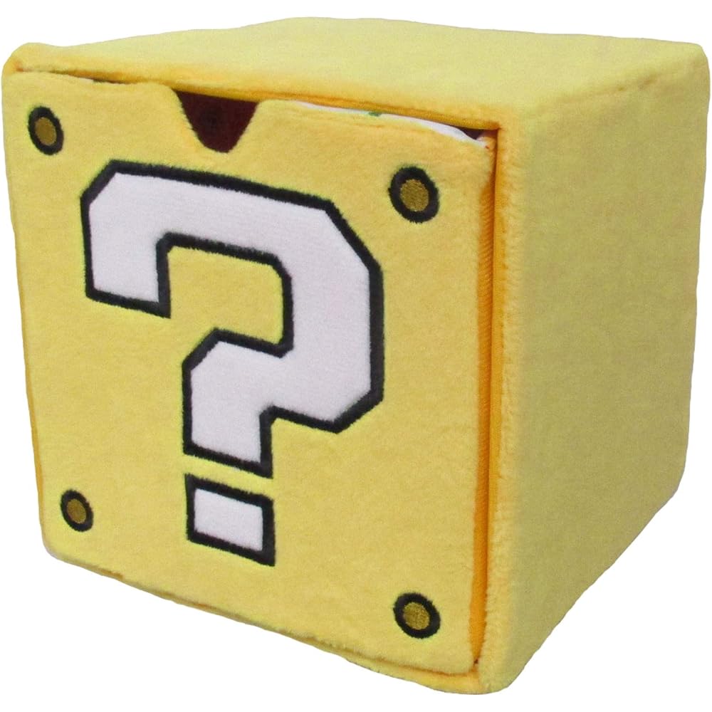 Sanei Boeki Мягкая игрушка Super Mario Блок с вопросительным знаком 14x14x14см