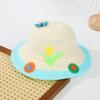 Spring and summer macaron baby sun hat girls children's fun butterfly flower cute sun hat children's gift