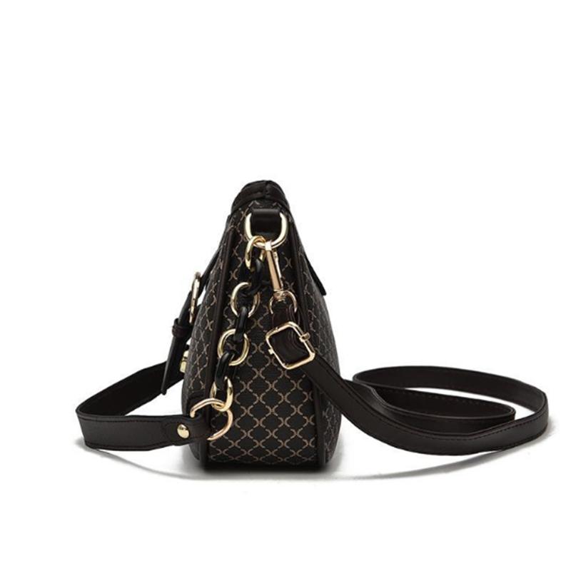 Сумка через плечо из искусственной кожи для женщин с цепочками, сумка через плечо среднего возраста, сумка через плечо для ежедневных покупок