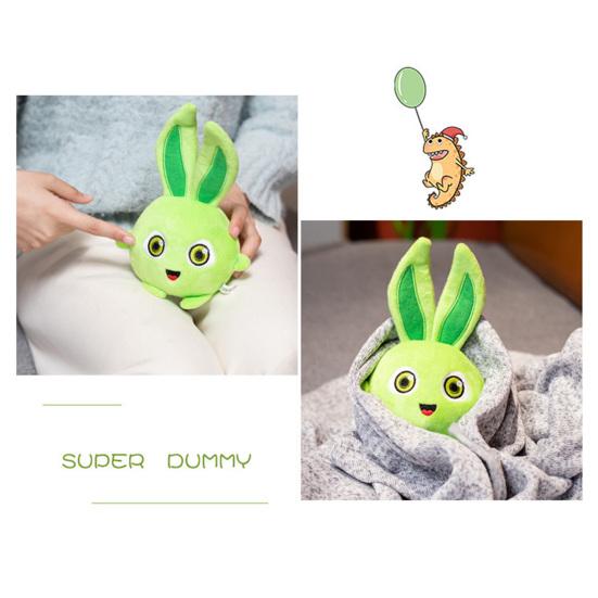 Birthday Gift Lightweight Excellent Safe Girls Boys Rainbow Embroidery Cartoon Rabbit Plush Pillow Doll Bunny Toy