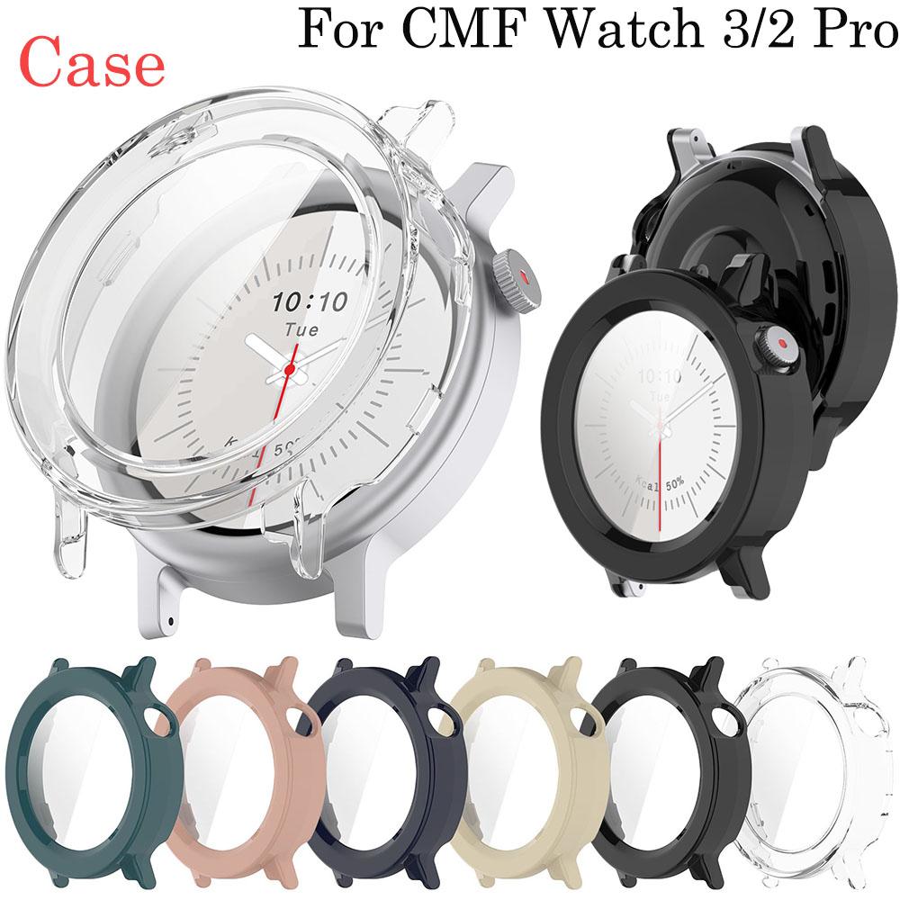 Чехол + Стекло для Nothing CMF Watch 3 Pro, Защитное стекло для смарт-часов, Жесткий бампер, Защитный чехол для CMF Watch Pro 2, Аксессуары