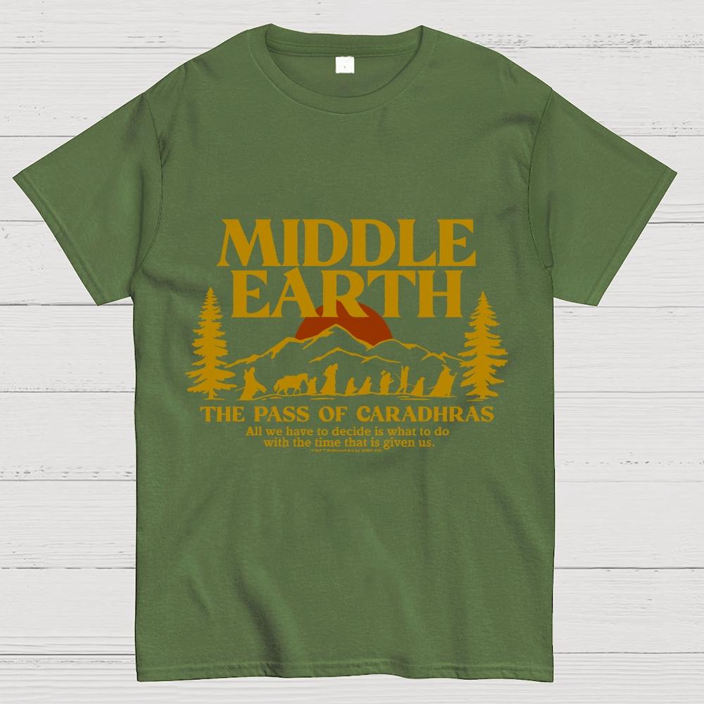 Middle Earth Park -Follow The Hobbit Unisex 100% Cotton Summer Casual Cool Loose T-Shirt