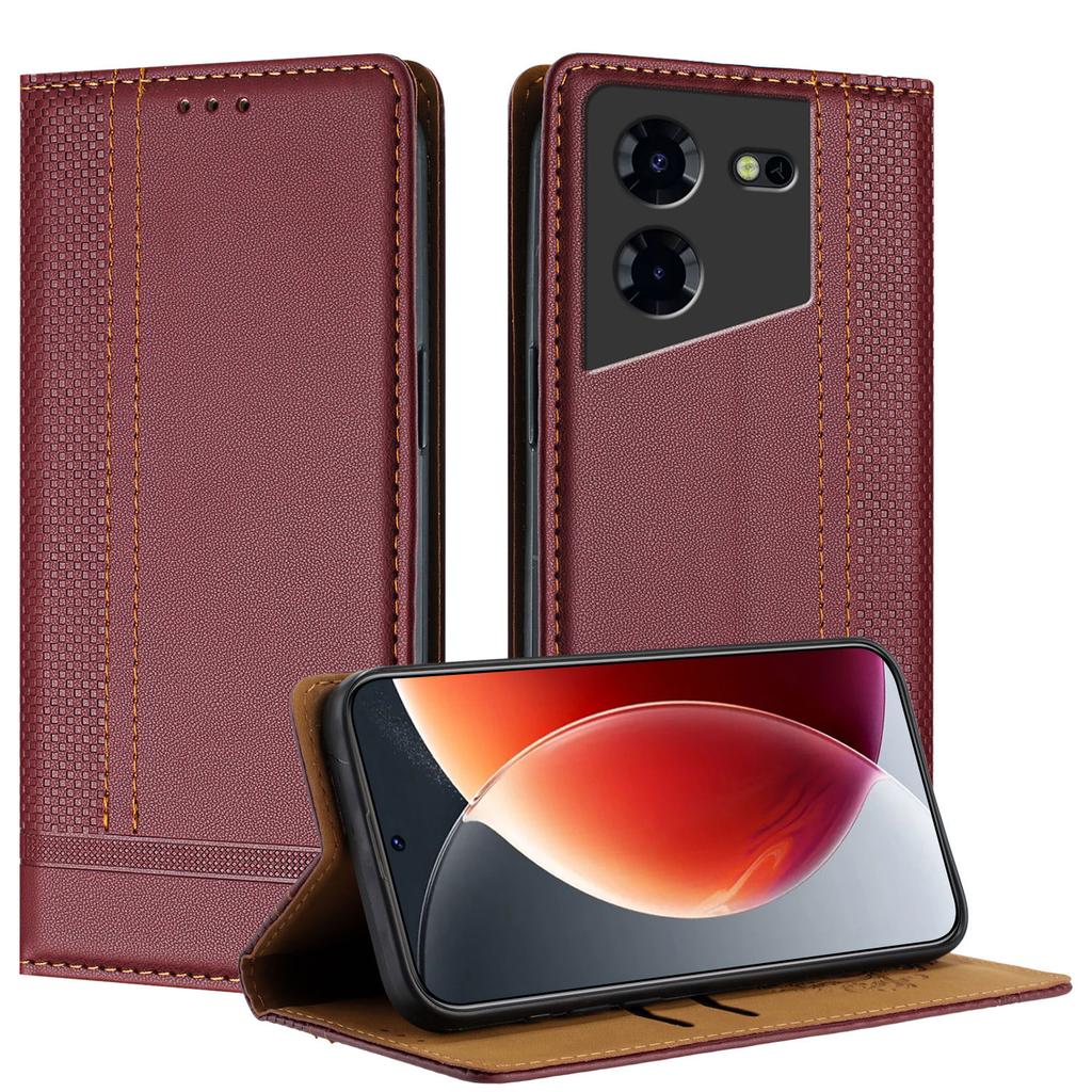 Litchi Grain Emboss Leather Book Case for Tecno Series,Camon 19,Camon 19 Pro 5G,Camon 19 Neo,Spark 9,Pova Neo 2,Pova 4,Pop 7,Spark Go 2023,Spark 10C..
