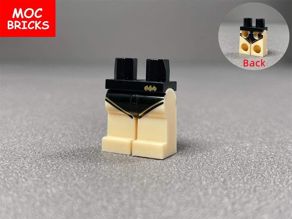 8pcs MOC Bricks Beach Shorts Muscle Men Pants For 4.5cm Figure Accessory Assembled Building Blocks Toy Kids Plastic Dolls