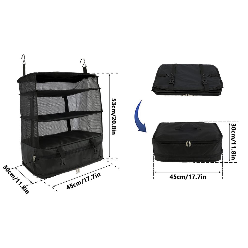 Reise Hängegepäck Organizer Tragbare Kleideraufbewahrungstasche Große Kapazität Faltbar Atmungsaktiv Schrank Kleiderorganisatoren Tasche