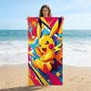 Яркое пляжное полотенце с Пикачу, принт Pokemon в стиле граффити, супервпитывающее микрофибровое полотенце для пляжа, бассейна, кемпинга