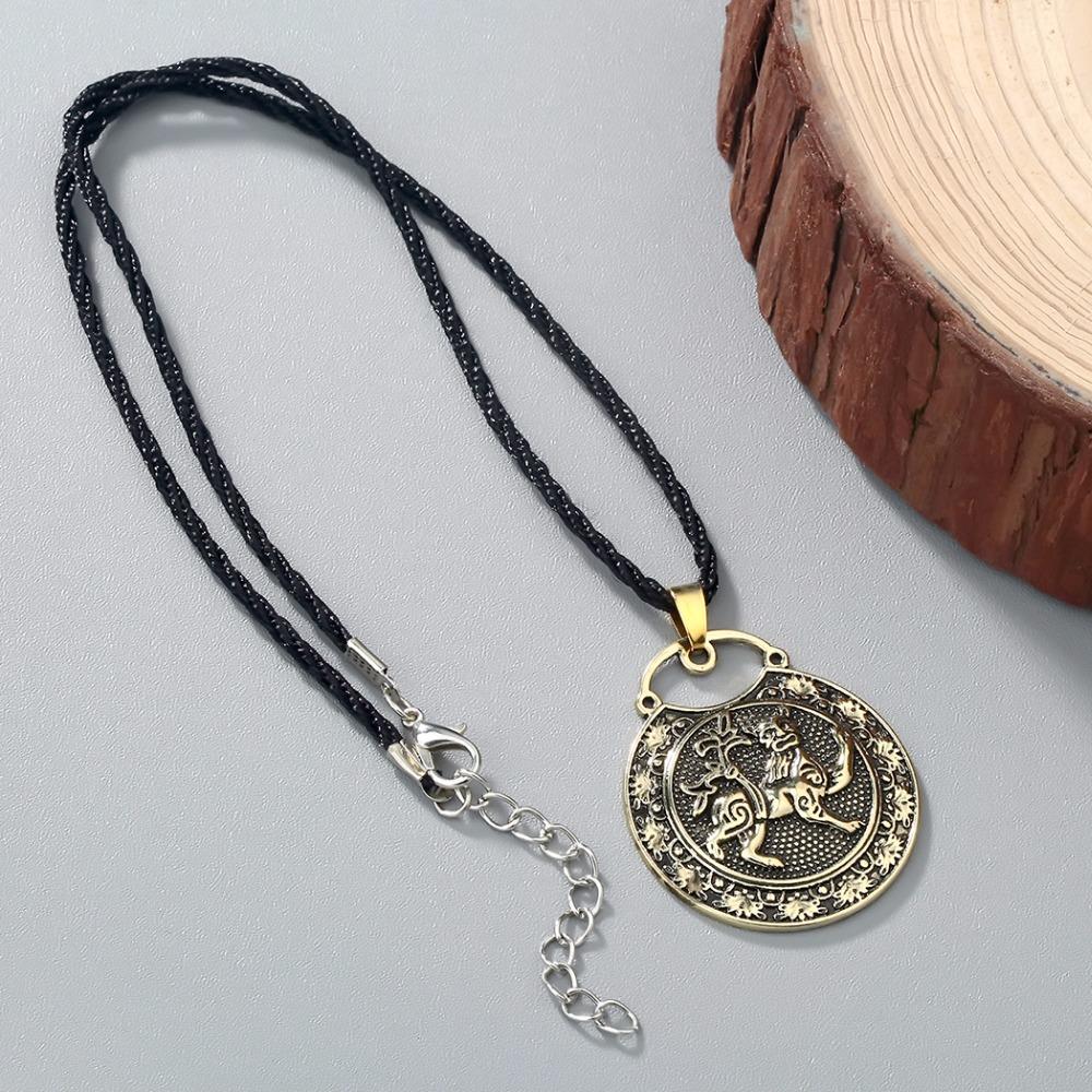 Kinitial Винтажные Животные Львы Подвески и Ожерелья Viking Дружба Длинные Ожерелья Панк Стиль Подарки для Мужчин Ювелирные Изделия Ожерелье