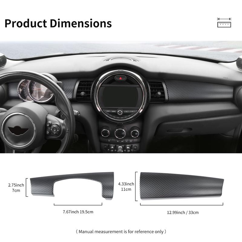 Car Dashboard Decorative Shell ABS Leather For Mini Cooper F55 F56 F57 2014-2021 Center Console Decorative Shell Car Accessories