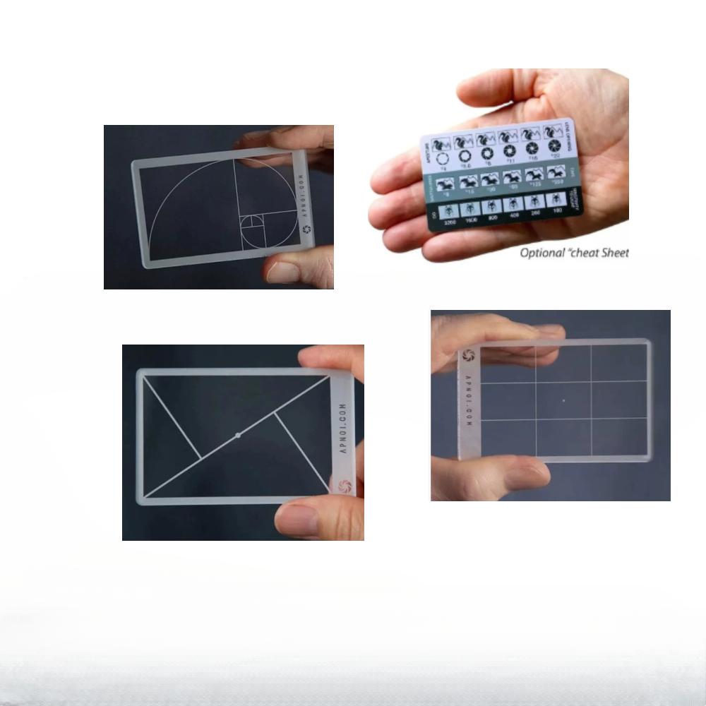 Viewfinder Ruler Golden Ratio Ruler Acrylic Fibonacci Composition View Finder Photography Painting Art Tool Multifunction Ruler