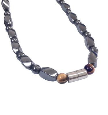 5A класс сильный магнетизм зеркальный блеск гематит магнитное ожерелье терагерцовая руда ожерелье высокая чистота энергетический камень натуральный камень тигровый глаз