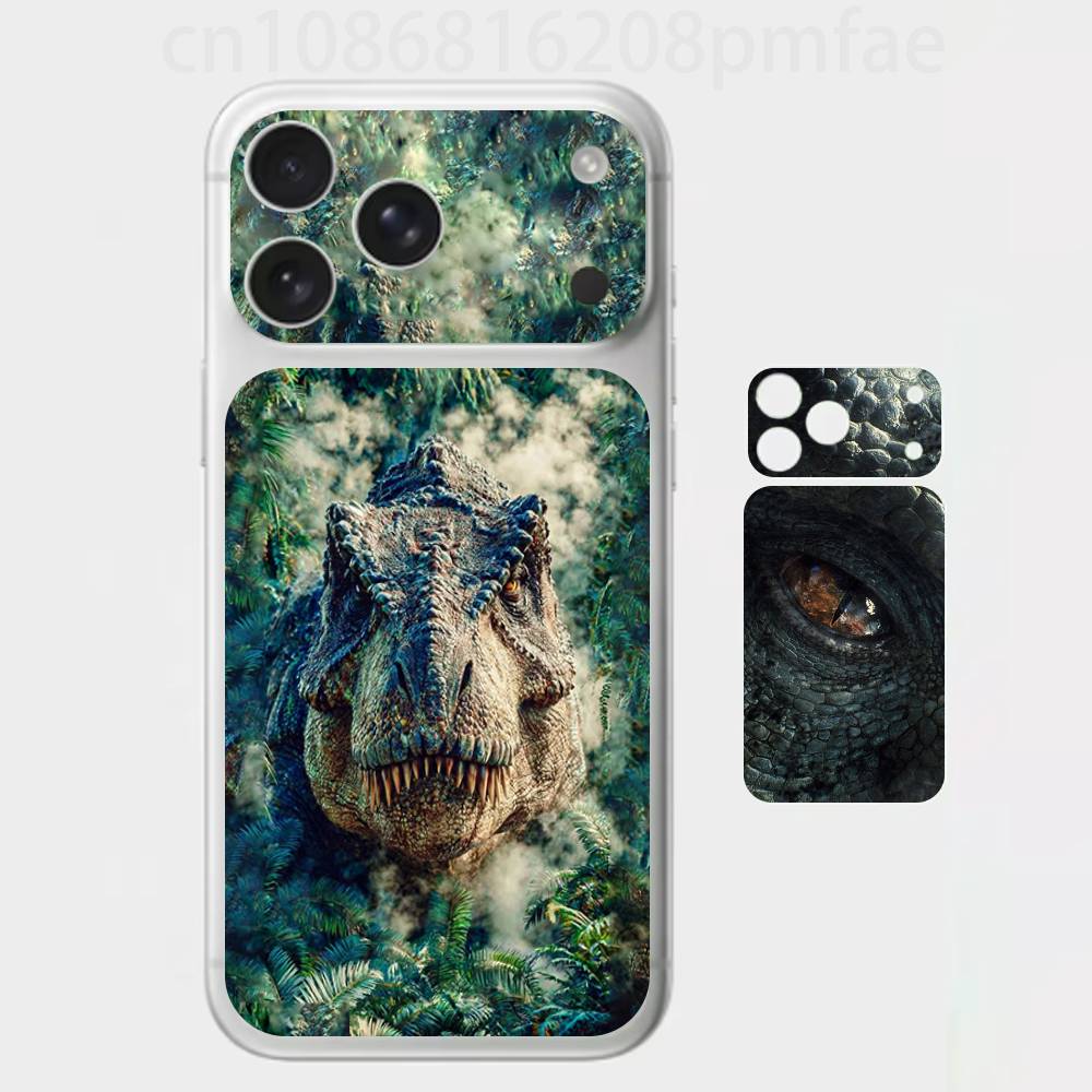 3D Наклейка на весь корпус 'Доисторические Гиганты' для iPhone 17/Pro/Pro Max Цветная Задняя Защитная Наклейка