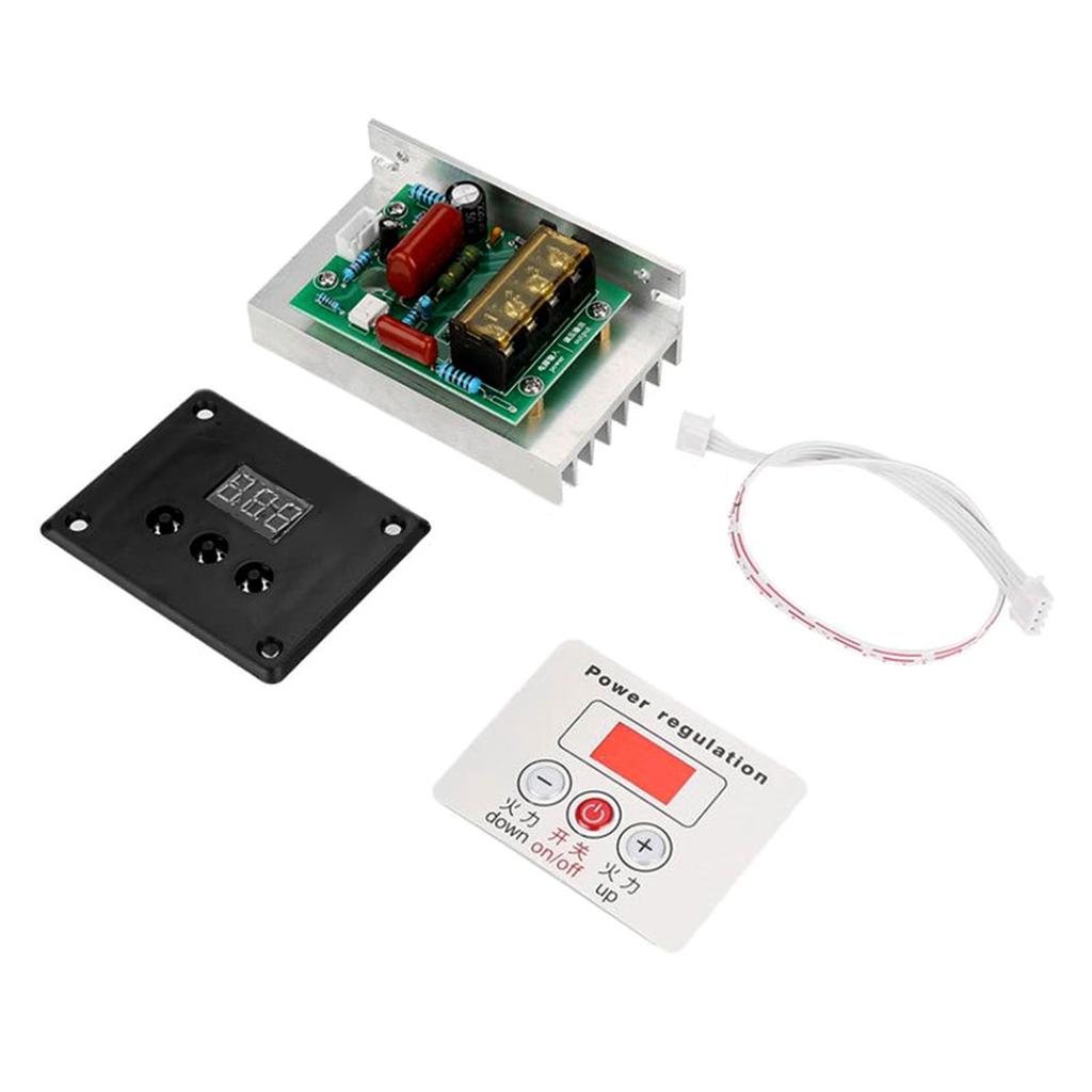 AC220V 8000W High Power Digital SCR PWM Motor Speed Controller Voltage Regulator Dimming Control Attemperation Durable