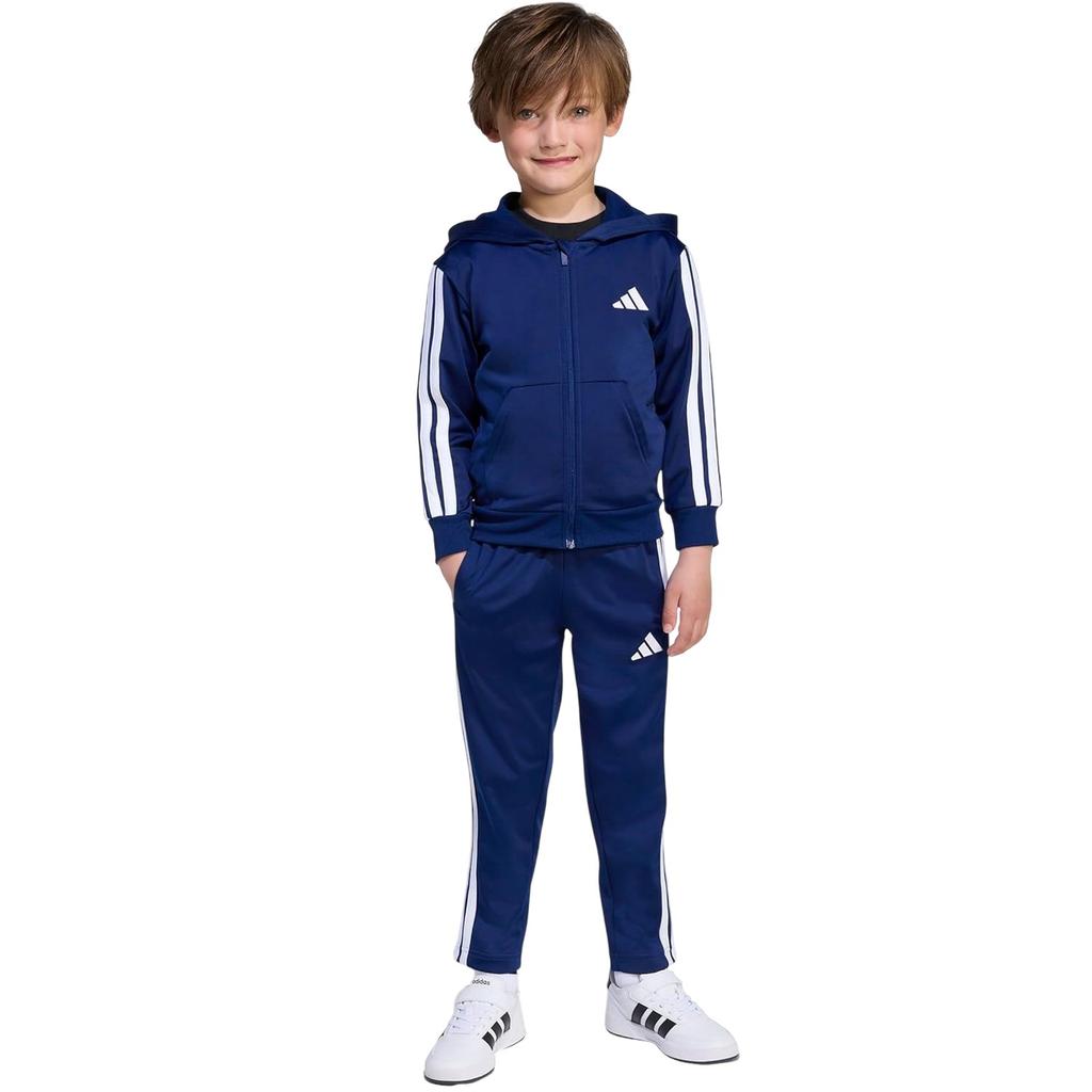 Adidas Childrens/Kids 3 Stripes Two Piece Long-Sleeved Tracksuit