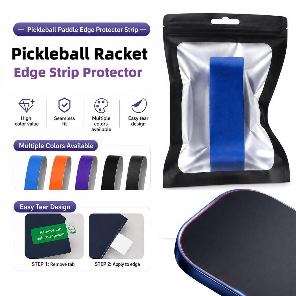 TPU Pickleball Racket Edge Sticker 16mm Paddle Head Edge Tape Tournament Use