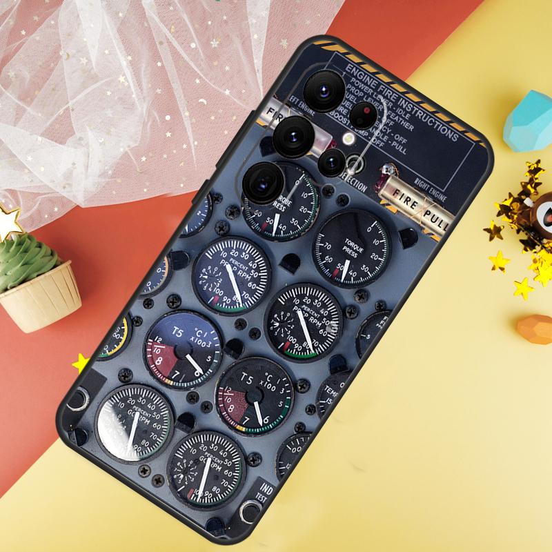 Чехол для телефона на приборную панель кабины самолета для Samsung Galaxy S25 Ultra S23 S21 S20 S22 S24 FE S9 S10 Plus Чехол Coque