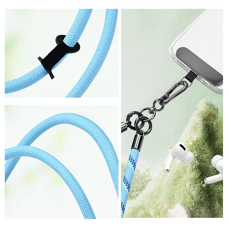 Универсальный шнурок для телефона, шнурок-ремешок против потери, съемный цветной шейный шнур, страховочная привязь для телефона, цепочка-брелок, веревка с картой