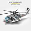935Pcs Modern Military Series High-tech Navy Armed Gunship Building Blocks AVIC Aircraft Z-20 Bricks Toys Kid Children Gift