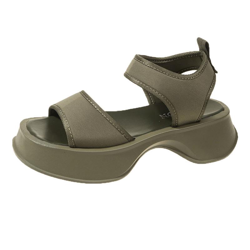 Модные трендовые сандалии на толстой подошве 2024 лето новый спортивный стиль танкетка одно слово повседневные удобные женские сандалии Zapatos De Mujer