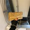 Роскошная золотая женская вечерняя клатч-сумка Акриловая коробка Сумка на запястье Для ужина Вечеринки Свадьбы Прямоугольный клатч Кошелек на цепочке Дизайнерская сумка