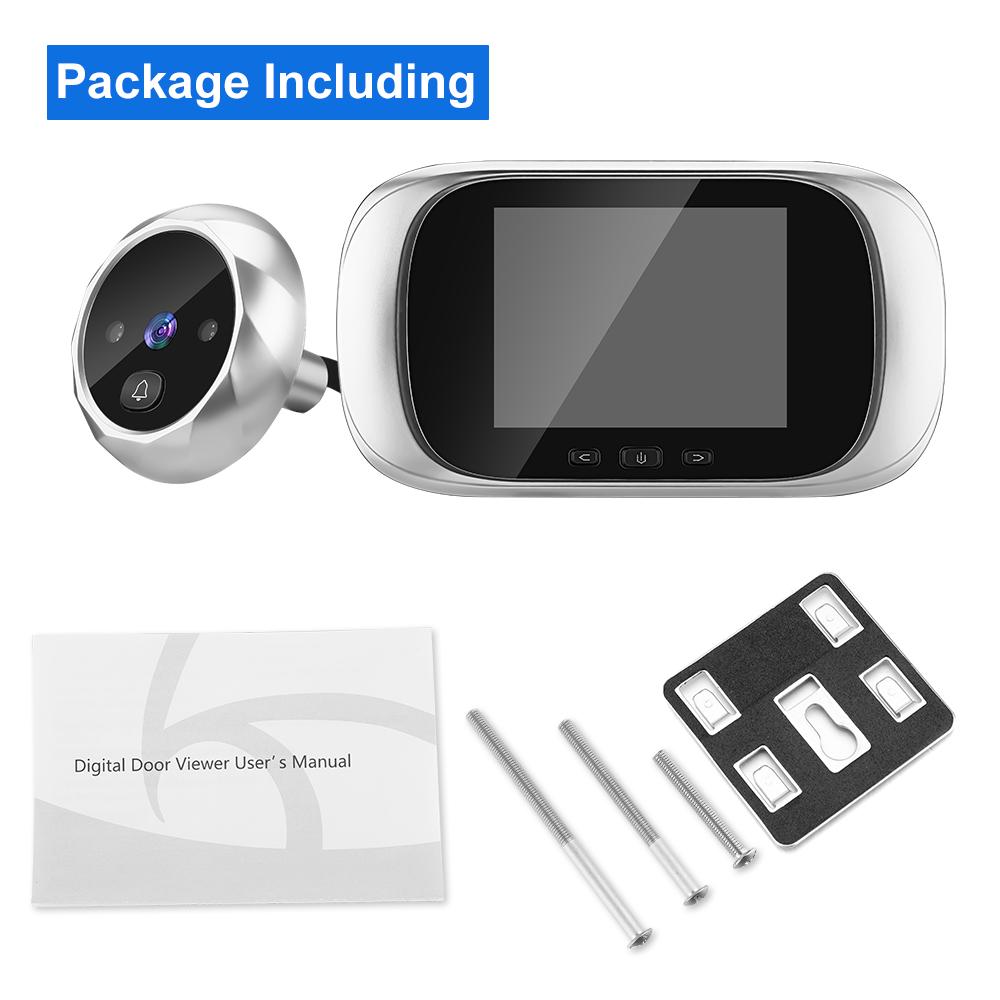 2.8 Inch LCD Digital Peephole Doorbell 90 Degree Door Eye Door Viewer Camera Night Vision Photo Door Ring Monitor