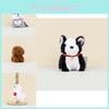 Cute Cartoon Dog Plush Toy Soft Husky Key Ring Poodle Stuffed Animal Keychain