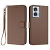 Чехол-портмоне из кожи с подставкой и ремешком на запястье для Motorola Moto G85 5G/Motorola Edge 50 Fusion 5G