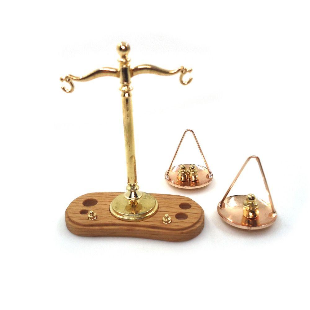 Mini Balance Toy Model Antique Justice Scale Model Classic Simulation Balance Scale Pretend Play