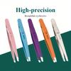 Eyebrow Tweezer Colorful Hair Beauty Fine Hairs Puller Stainless Steel Slanted Eye Brow Clips Removal Makeup Tools