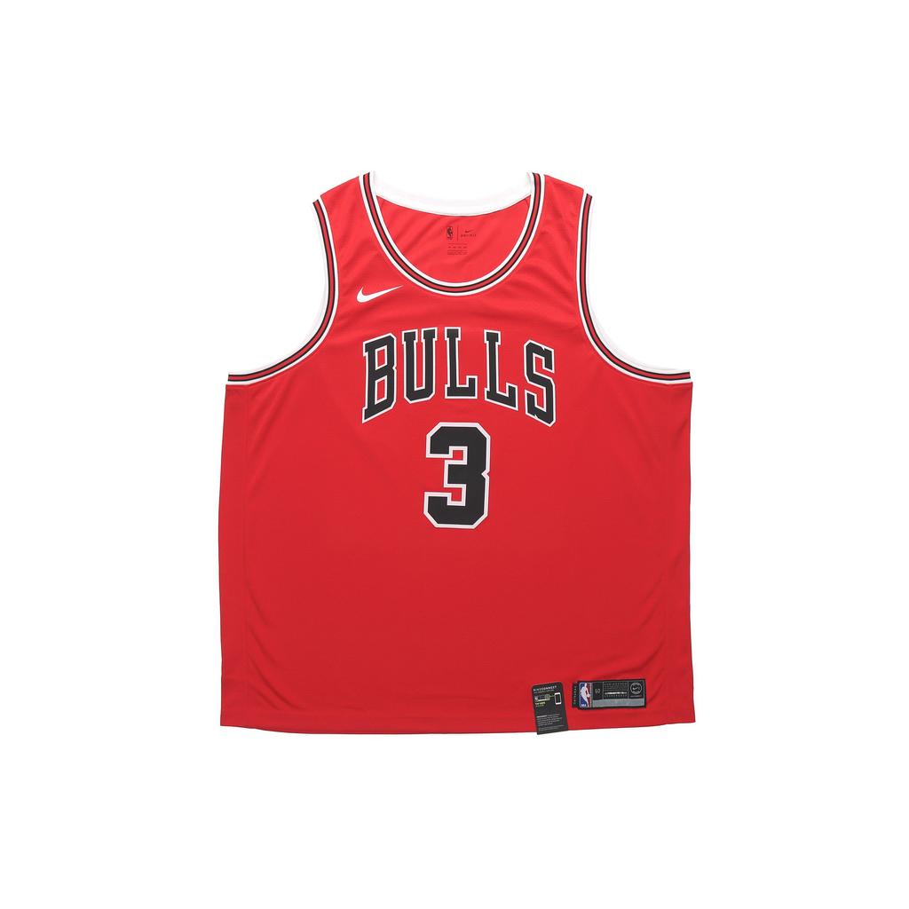 Nike Винтажная дышащая баскетбольная майка без рукавов, Fan Edition, Chicago Bulls, мужские топы Wade #3, красные 864465-658