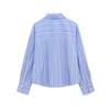 Spring 2025 Women's European/American Striped Poplin Shirt