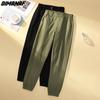 Women Jeans Summer Style High Waist Harem 2022 Cotton Female Elastic Straight Solid Japanese Spliced Pants Oversize