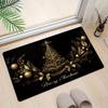 Christmas Carpet Black Christmas Tree Doormat Bedroom Carpet For Live Room Bathroom Floor Mat Bedside Rugs Home Decor