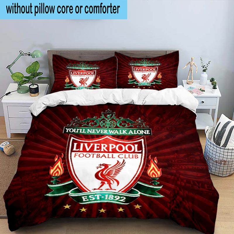 Liver-pool Crest 3PCS Bedding set,Ideal for1pc Duvet Cover And 2pcs Pillowcases Perfect for Christmas gift,Ideal for Bedroom, Dormitory
