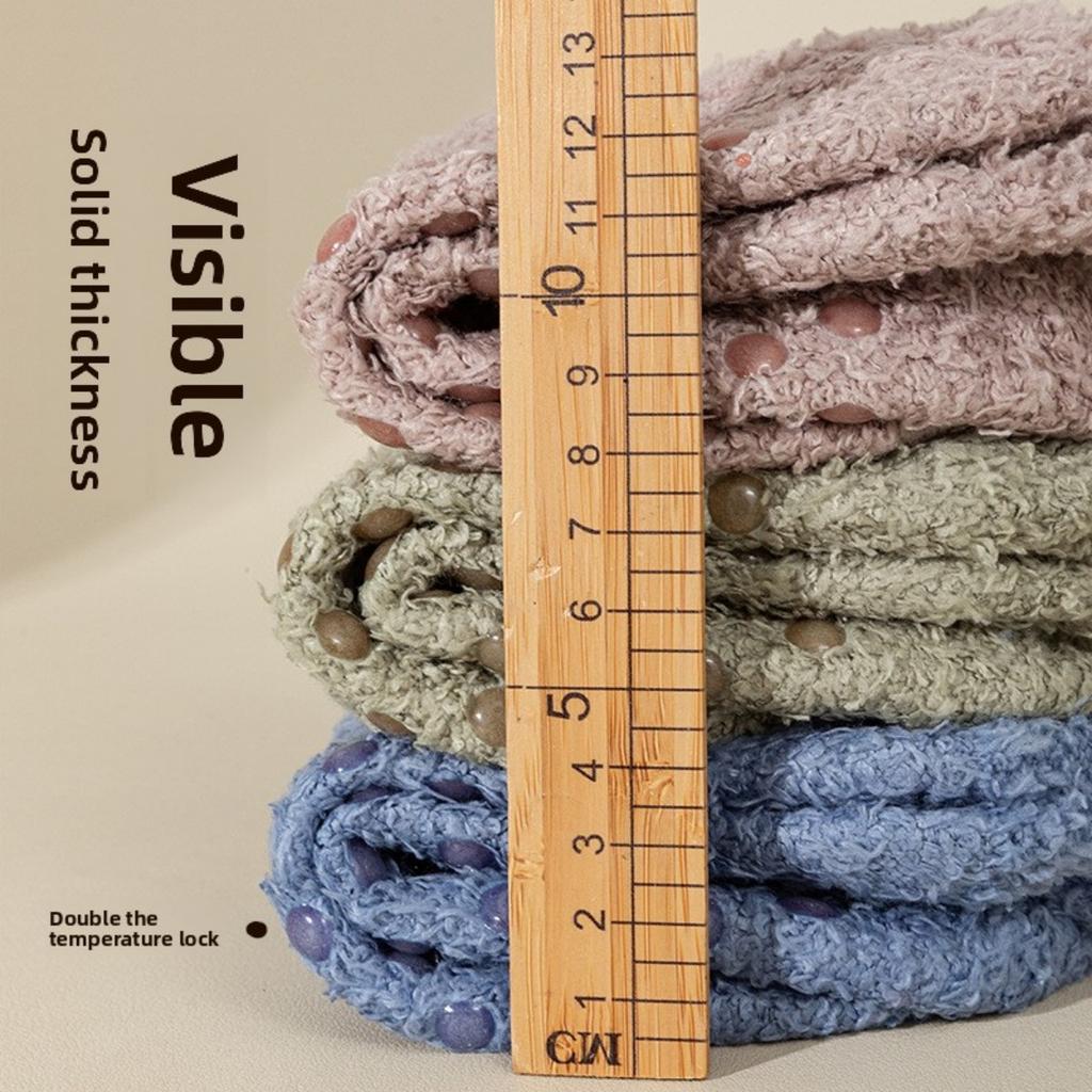 10-1 Теплые и нескользящие носки для пола из кораллового флиса для мужчин и женщин, грелки для ног на зиму, грелки для ног и толстые бархатные домашние носки для сна