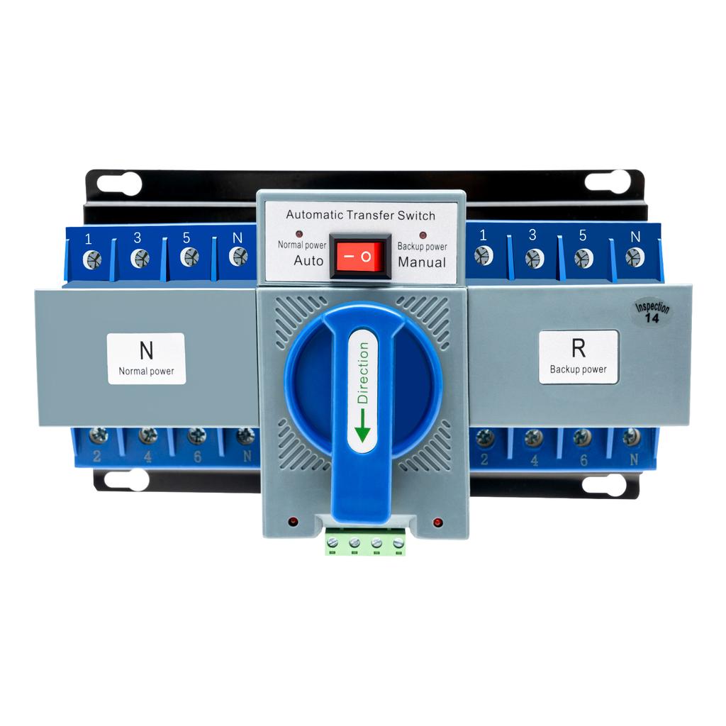 110В 4П 63А Автоматический переключатель двойного питания Перекидной переключатель двойного питания для однофазных силовых цепей переменного тока 110В