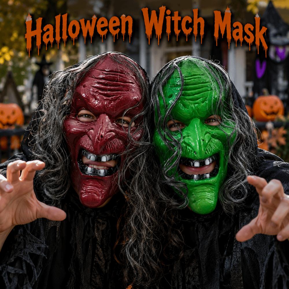 Creativity Scary Witch Mask Realistic Full Face Mask Novelty Halloween Witch Mask Male Female