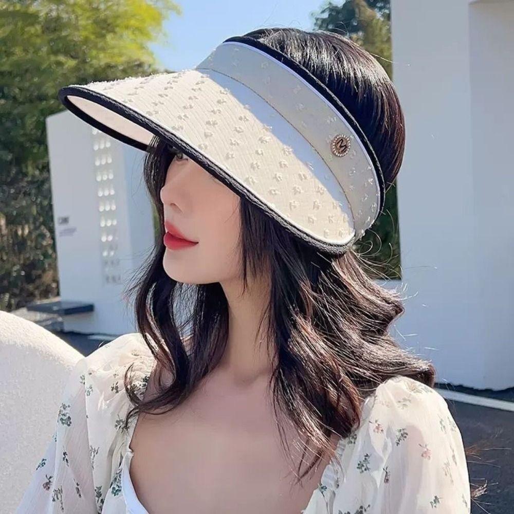 UV Protection Sunshade Hat Adjustable Sun Visor Hat New Ponytail Hat Women