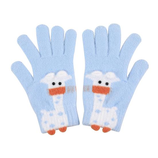 1 пара женских вязаных перчаток с жирафом, зимние теплые толстые перчатки с сенсорным экраном, для велоспорта на открытом воздухе