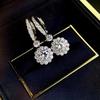 Floral Geometric Earrings, Exquisite And Fresh Zircon Earrings For Women, Daily Accessories
